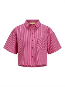 JXJAMIE SS SHORT POPLIN SHIRT WVN cerise