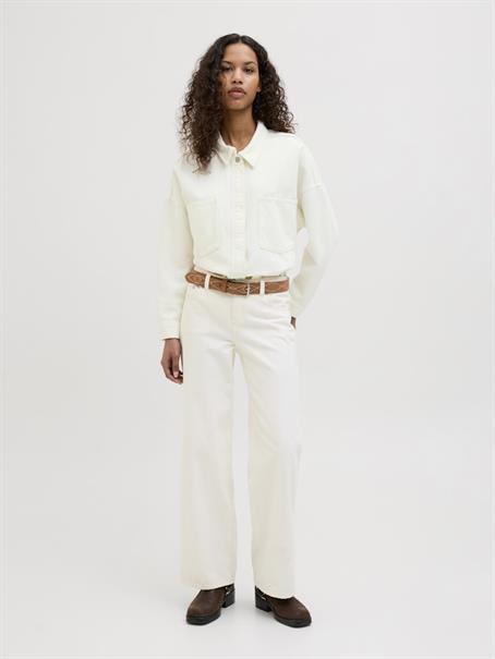 JXJAMILA LS DENIM OVERSHIRT DNM white denim