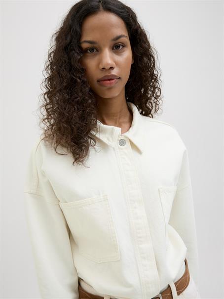 JXJAMILA LS DENIM OVERSHIRT DNM white denim