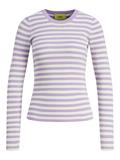 JXJODI TIGHT STRIPE CREW NECK KNIT NOOS lilac breeze