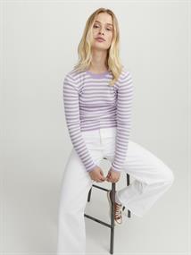 JXJODI TIGHT STRIPE CREW NECK KNIT NOOS lilac breeze