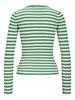 JXJODI TIGHT STRIPE CREW NECK KNIT NOOS medium green