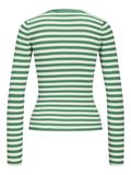 JXJODI TIGHT STRIPE CREW NECK KNIT NOOS medium green