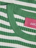 JXJODI TIGHT STRIPE CREW NECK KNIT NOOS medium green