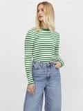 JXJODI TIGHT STRIPE CREW NECK KNIT NOOS medium green