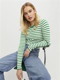 JXJODI TIGHT STRIPE CREW NECK KNIT NOOS medium green