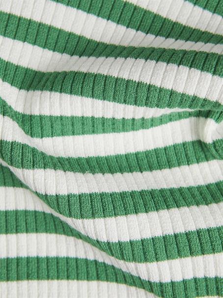 JXJODI TIGHT STRIPE CREW NECK KNIT NOOS medium green