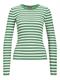 JXJODI TIGHT STRIPE CREW NECK KNIT NOOS medium green