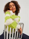 JXKELVY CHUNKY STRIPE HIGH NECK KNIT SN bone white