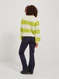 JXKELVY CHUNKY STRIPE HIGH NECK KNIT SN bone white
