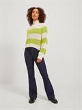 JXKELVY CHUNKY STRIPE HIGH NECK KNIT SN bone white