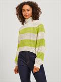 JXKELVY CHUNKY STRIPE HIGH NECK KNIT SN bone white