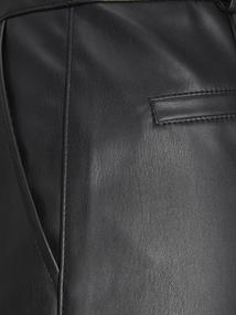 JXKENYA FAUX LEATHER CARGO PANTS black