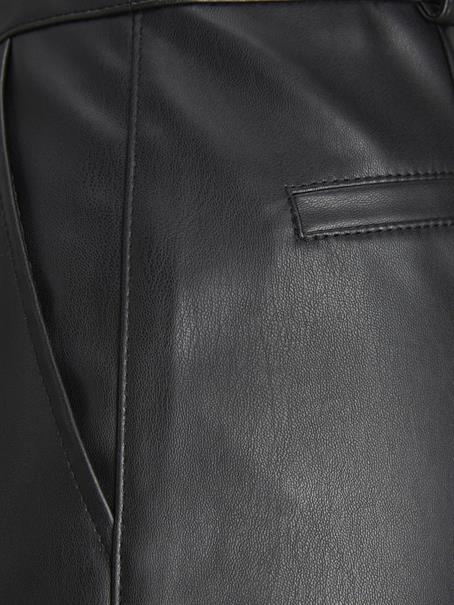 JXKENYA FAUX LEATHER CARGO PANTS black