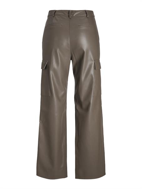 JXKENYA FAUX LEATHER CARGO PANTS morel