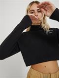 JXLIV TWIST CROP HIGH NECK KNIT black