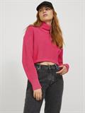 JXLIV TWIST CROP HIGH NECK KNIT raspberry sorbet