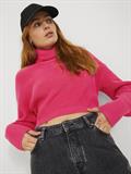JXLIV TWIST CROP HIGH NECK KNIT raspberry sorbet
