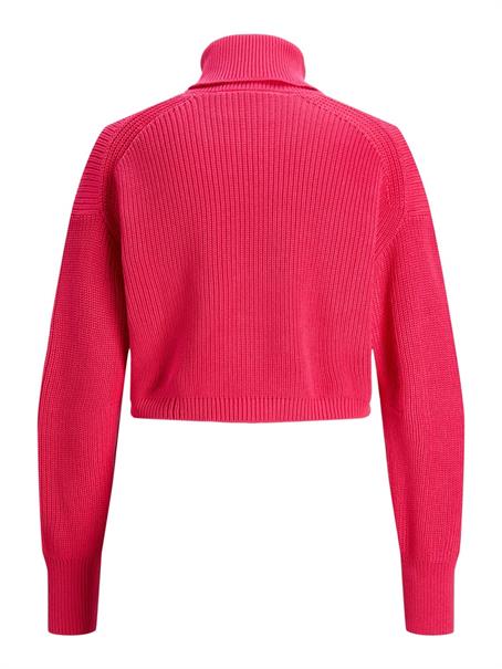 JXLIV TWIST CROP HIGH NECK KNIT raspberry sorbet