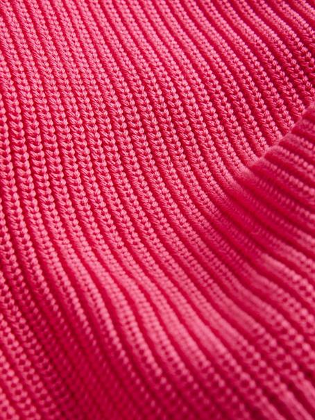 JXLIV TWIST CROP HIGH NECK KNIT raspberry sorbet