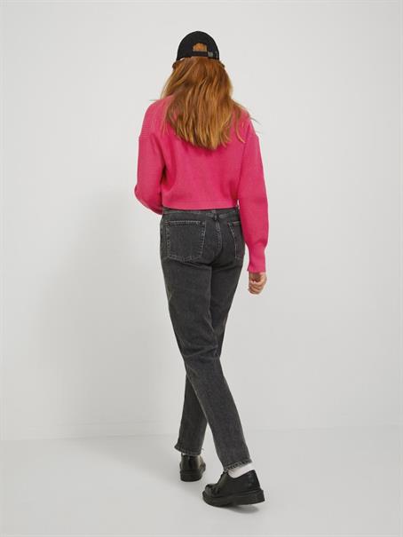 JXLIV TWIST CROP HIGH NECK KNIT raspberry sorbet