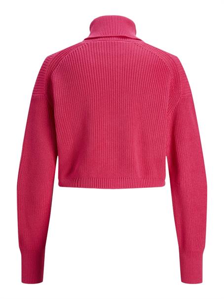 JXLIV TWIST CROP HIGH NECK KNIT raspberry sorbet