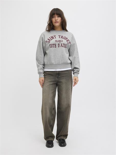 JXMERLE RLX SHORT LS CREW SWT LN light grey melange2