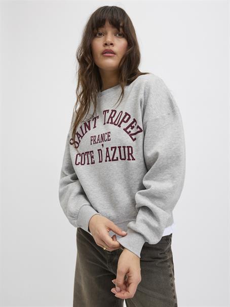 JXMERLE RLX SHORT LS CREW SWT LN light grey melange2