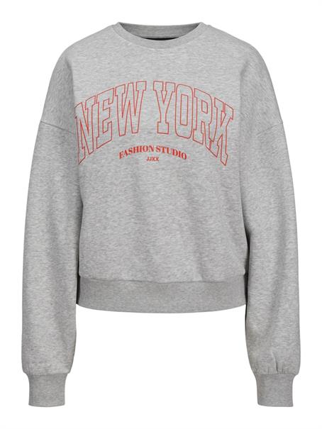 JXMERLE RLX SHORT LS CREW SWT LN light grey melange