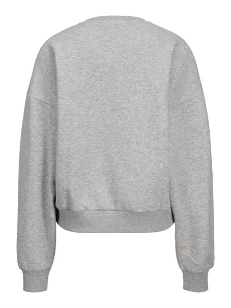 JXMERLE RLX SHORT LS CREW SWT LN light grey melange