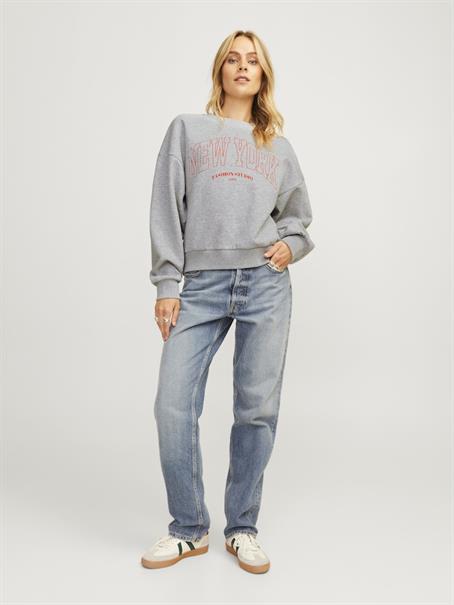 JXMERLE RLX SHORT LS CREW SWT LN light grey melange