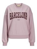 JXMERLE SPRING RLX SHORT LS CREW SWT LN mauve shadows