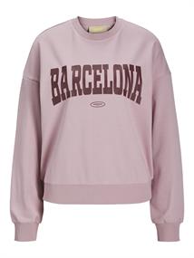 JXMERLE SPRING RLX SHORT LS CREW SWT LN mauve shadows