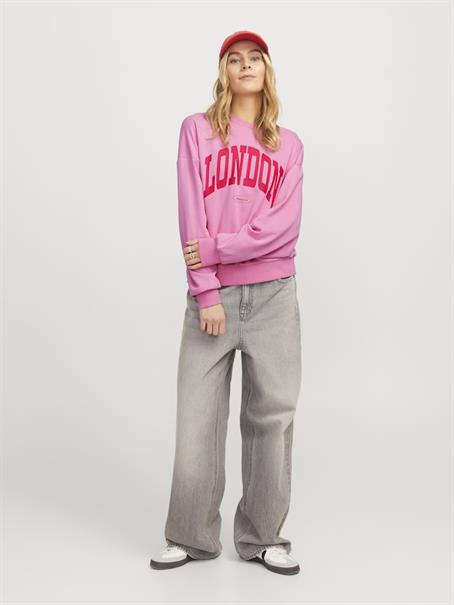 JXMERLE SPRING RLX SHORT LS CREW SWT LN morning glory