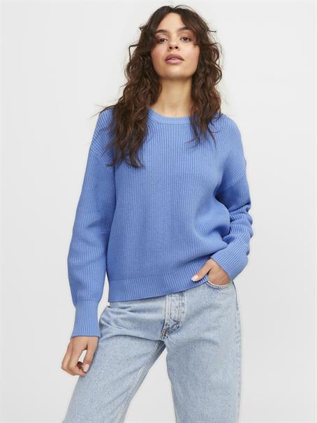 JXMILA TWIST CREW NECK KNIT NOOS silver lake blue
