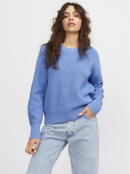 JXMILA TWIST CREW NECK KNIT NOOS silver lake blue