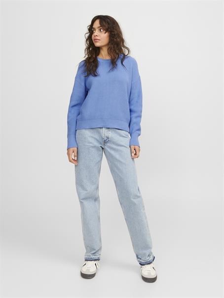 JXMILA TWIST CREW NECK KNIT NOOS silver lake blue