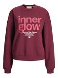 JXMIMI RLX LS PRINT CREW SWT cabernet