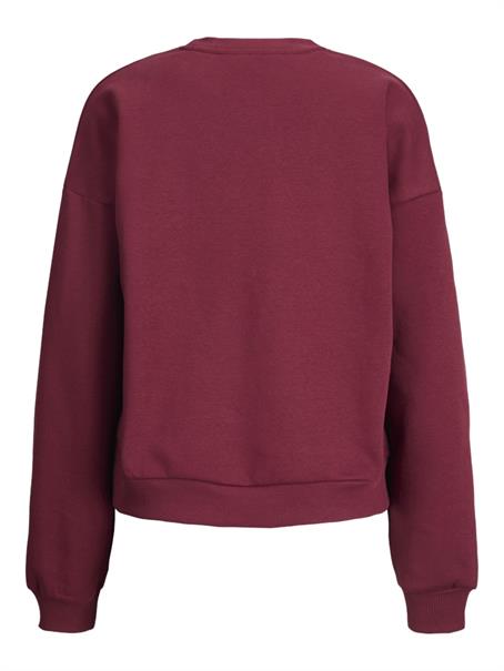 JXMIMI RLX LS PRINT CREW SWT cabernet