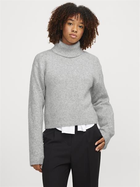 JXROSANNA ROLL NECK KNIT light grey melange