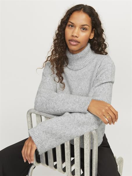 JXROSANNA ROLL NECK KNIT light grey melange