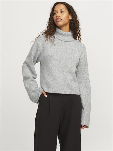 JXROSANNA ROLL NECK KNIT light grey melange