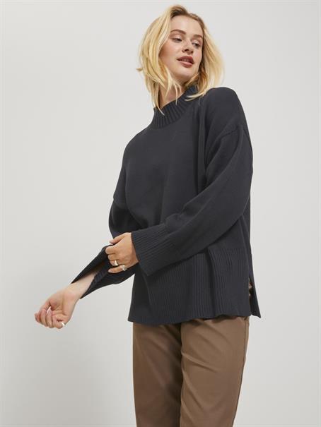 JXSIANA TWIST HIGH NECK KNIT black