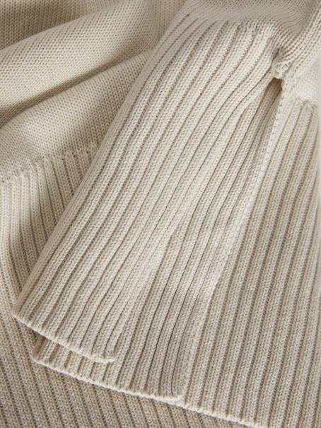 JXSIANA TWIST HIGH NECK KNIT bone white