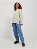 JXSIANA TWIST HIGH NECK KNIT NOOS bone white