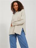 JXSIANA TWIST HIGH NECK KNIT NOOS bone white