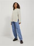 JXSIANA TWIST HIGH NECK KNIT NOOS bone white