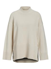 JXSIANA TWIST HIGH NECK KNIT NOOS bone white