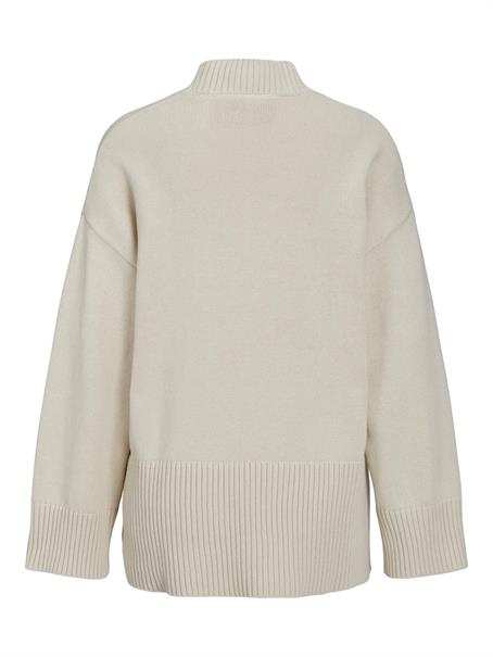 JXSIANA TWIST HIGH NECK KNIT NOOS bone white