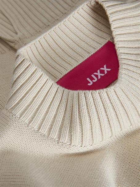 JXSIANA TWIST HIGH NECK KNIT NOOS bone white